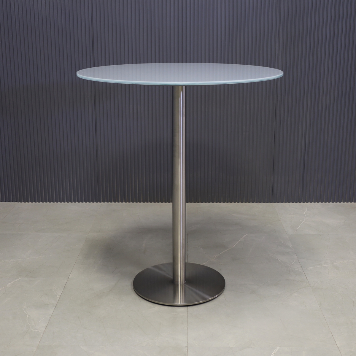 California Round Tempered Glass Bar Table