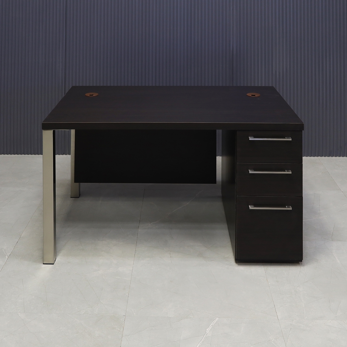 Dallas Straight Executive Desk With Cabinet and Laminate Top