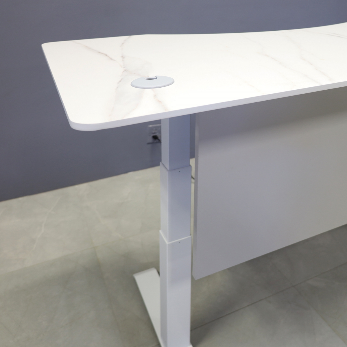 aXis Sit-stand Executive Desk with Engineered Stone Top 