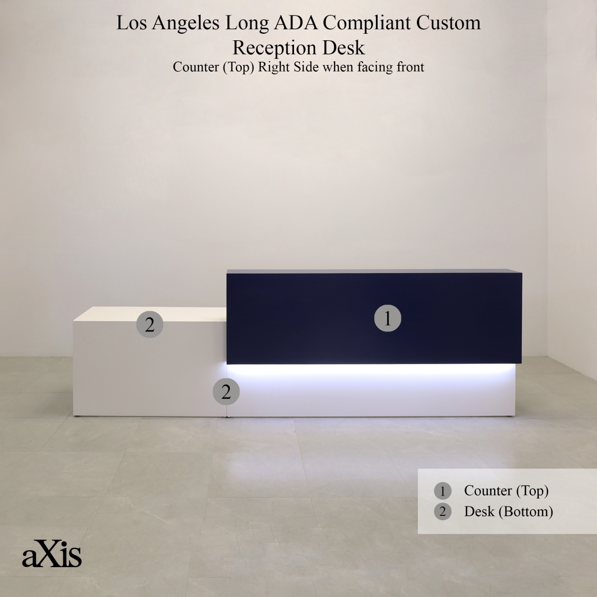 Los Angeles Long and ADA Compliant Custom Reception Desk