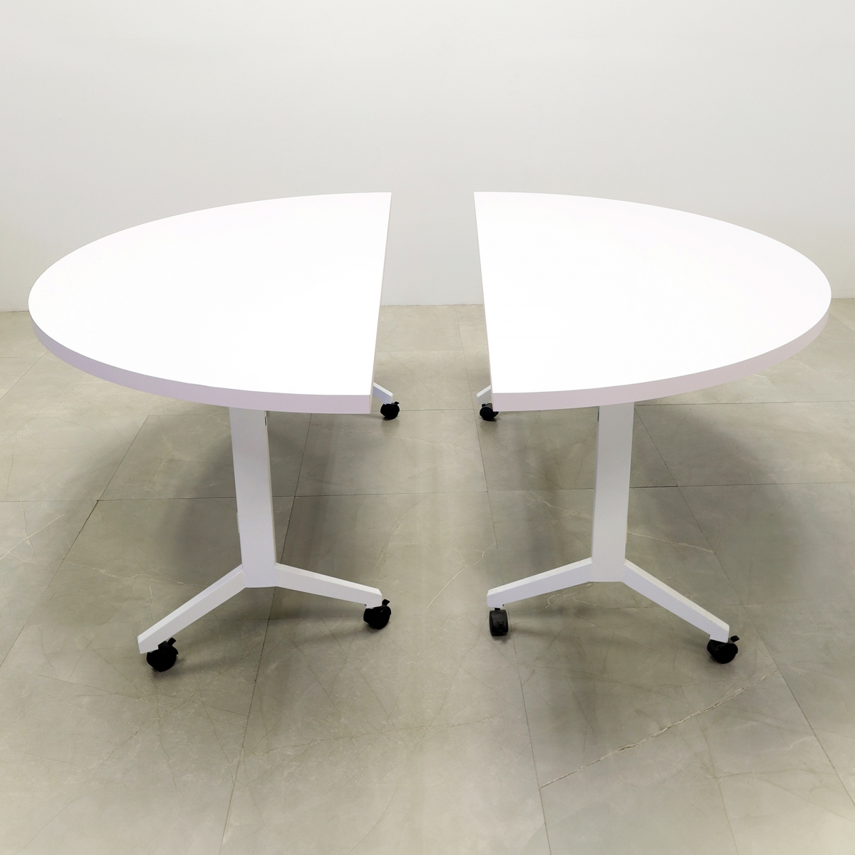 Westin Half Moon Training Table in White Matte Laminate Top - 72 In. - Stock #5