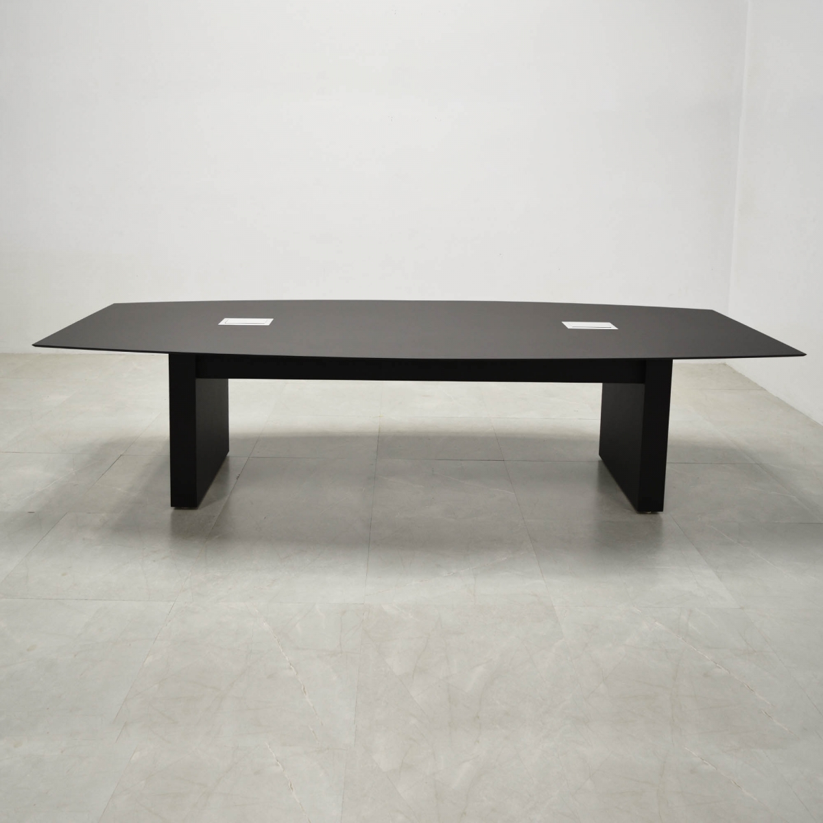 Axis Boat Shape Conference Table With Stone Top