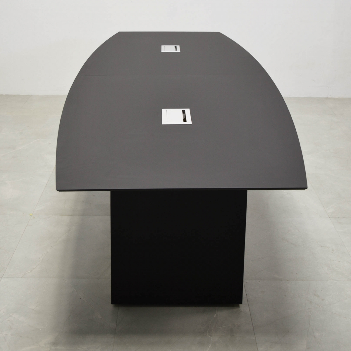 Axis Boat Shape Conference Table With Stone Top