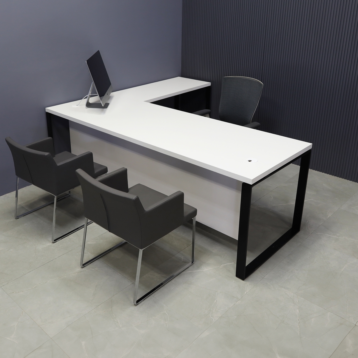 Aspen L-Shape Executive Desk With Laminate Top