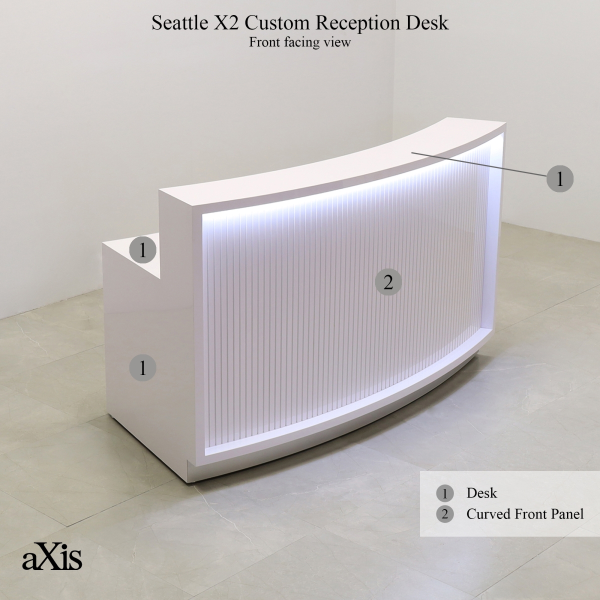Seattle X2 Custom Reception Desk 