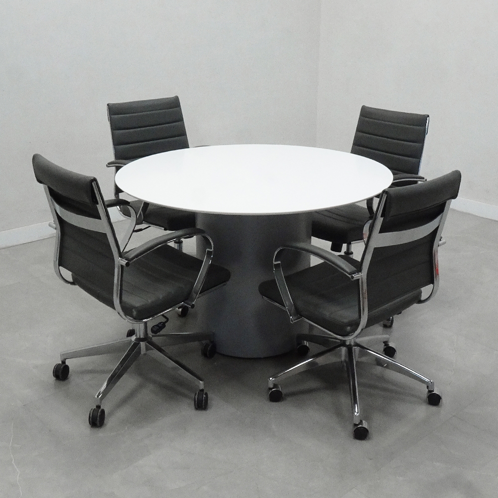 Axis Round Meeting Table With Stone Top