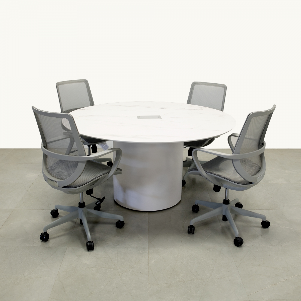 60 In. Round Conference Solene Stone top Table- Stock #1000-S