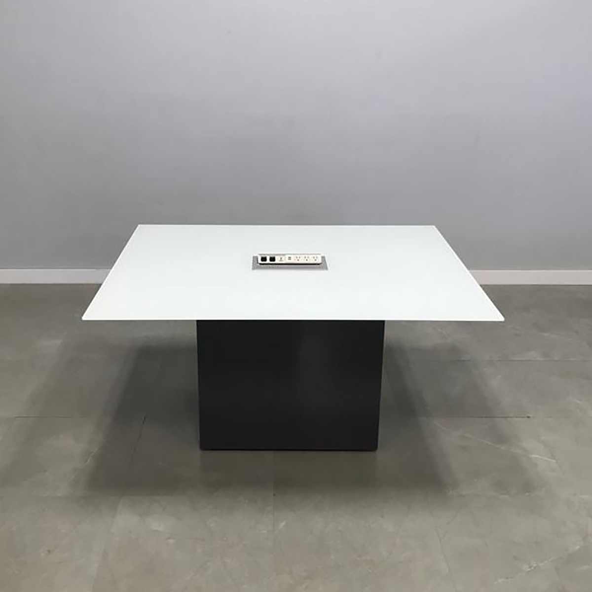 Axis Square Conference Table With Glass Top