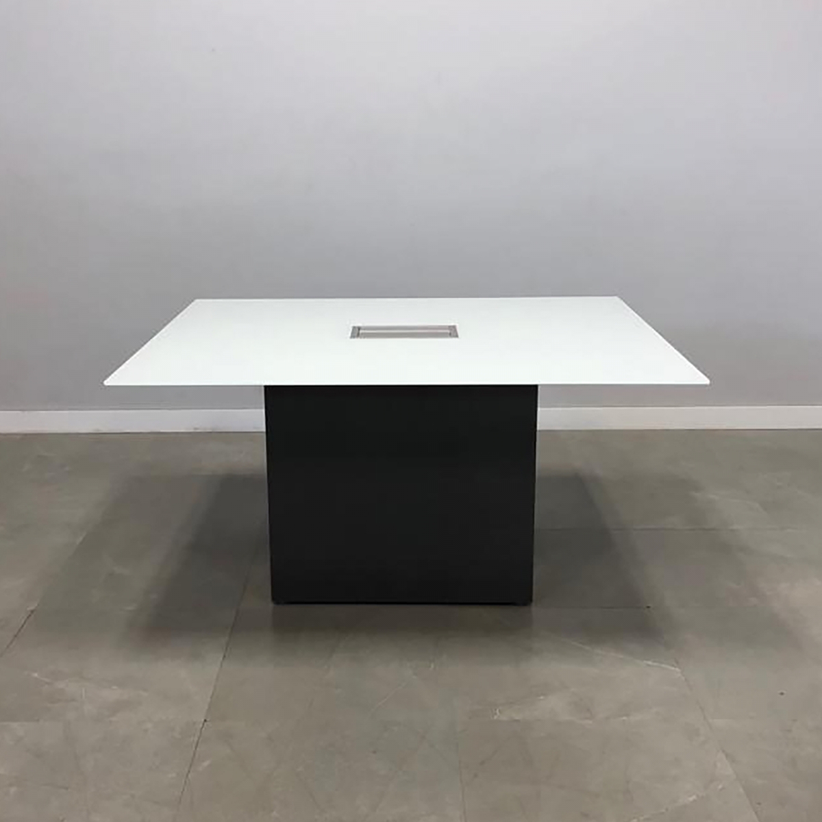 Axis Square Conference Table With Glass Top