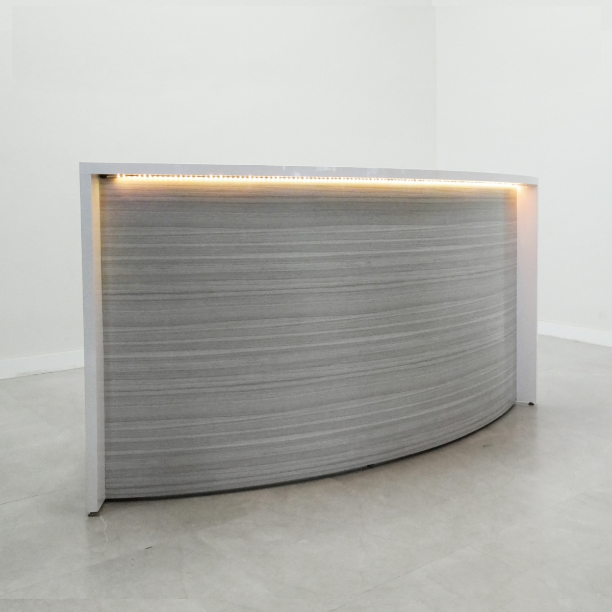 84 In. Seattle Curved Reception Desk - Stock #40