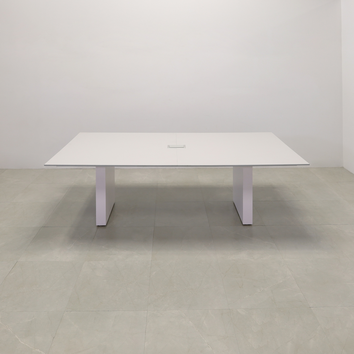 Aurora Rectangular Table In Light Gray Stone Top - 102 In. - Stock #15