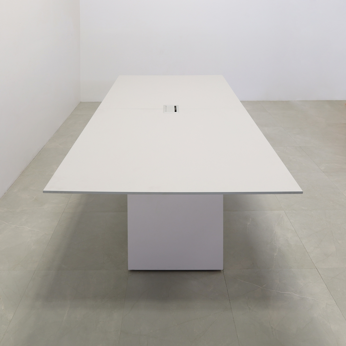 Aurora Rectangular Table In Light Gray Stone Top - 102 In. - Stock #15
