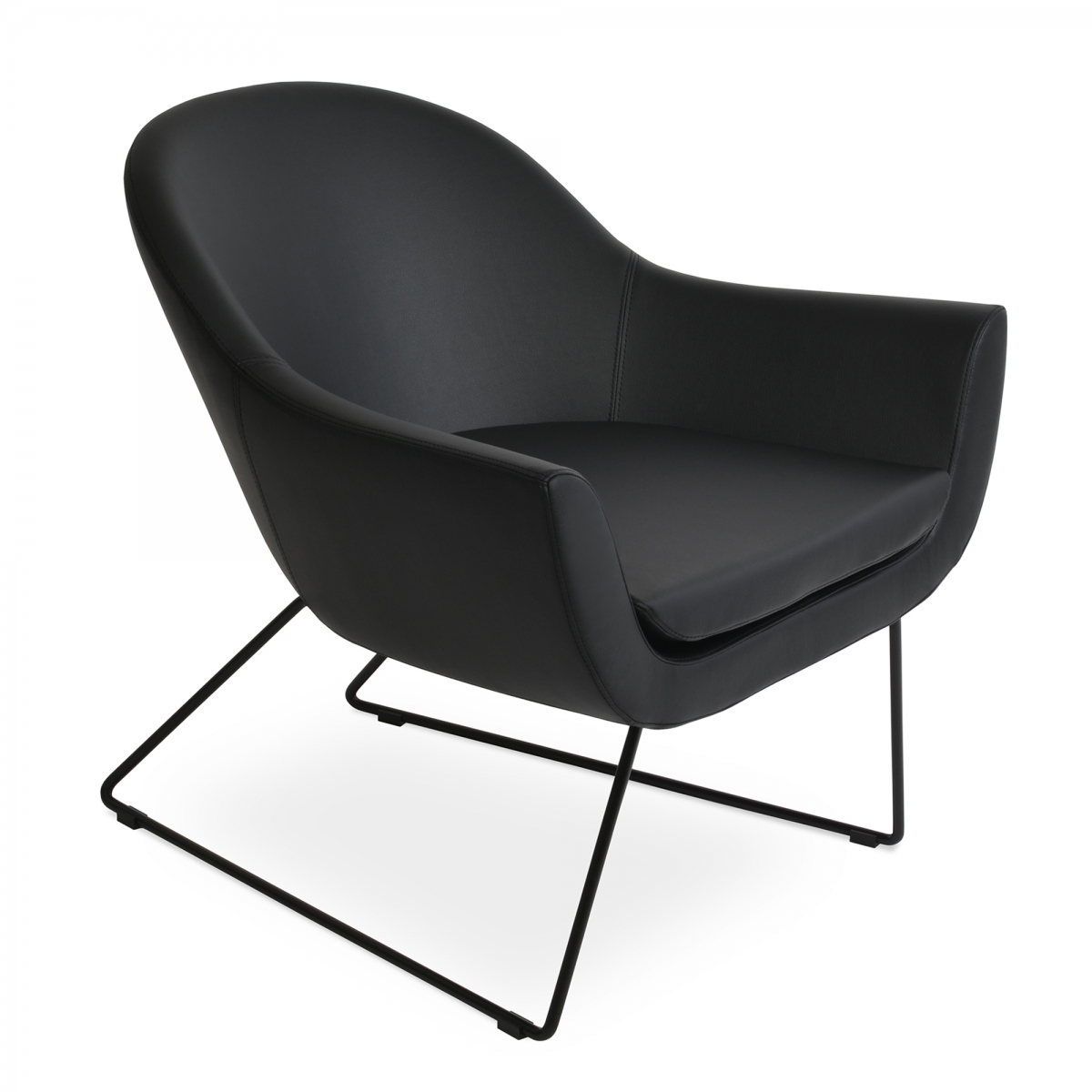Madison Lounge Chair, Wire Legs