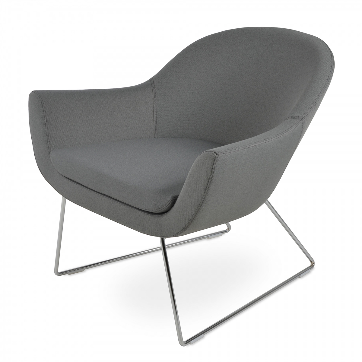 Madison Lounge Chair, Wire Legs