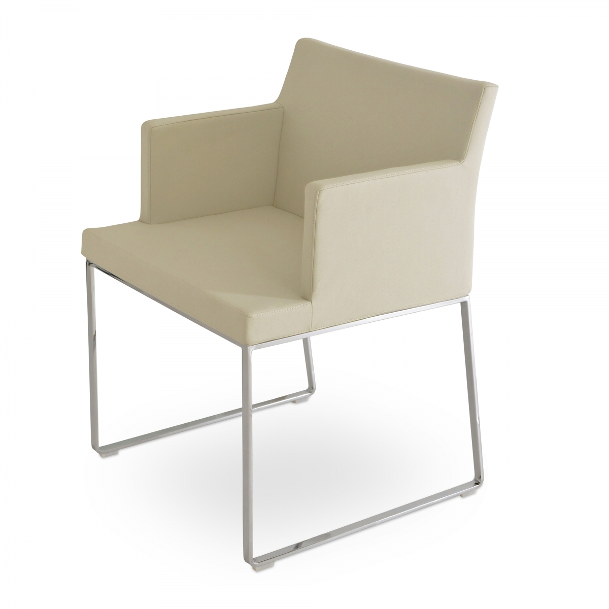 Soho Arm Guest Chair, Flat & Slide Frames
