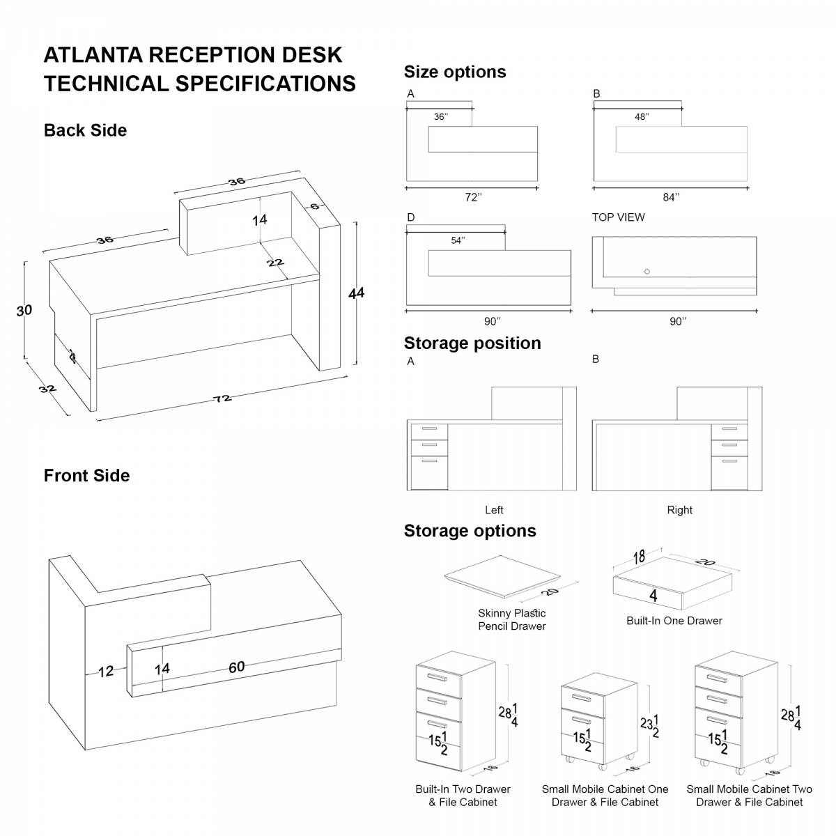 Atlanta ADA Compliant Custom Reception Desk
