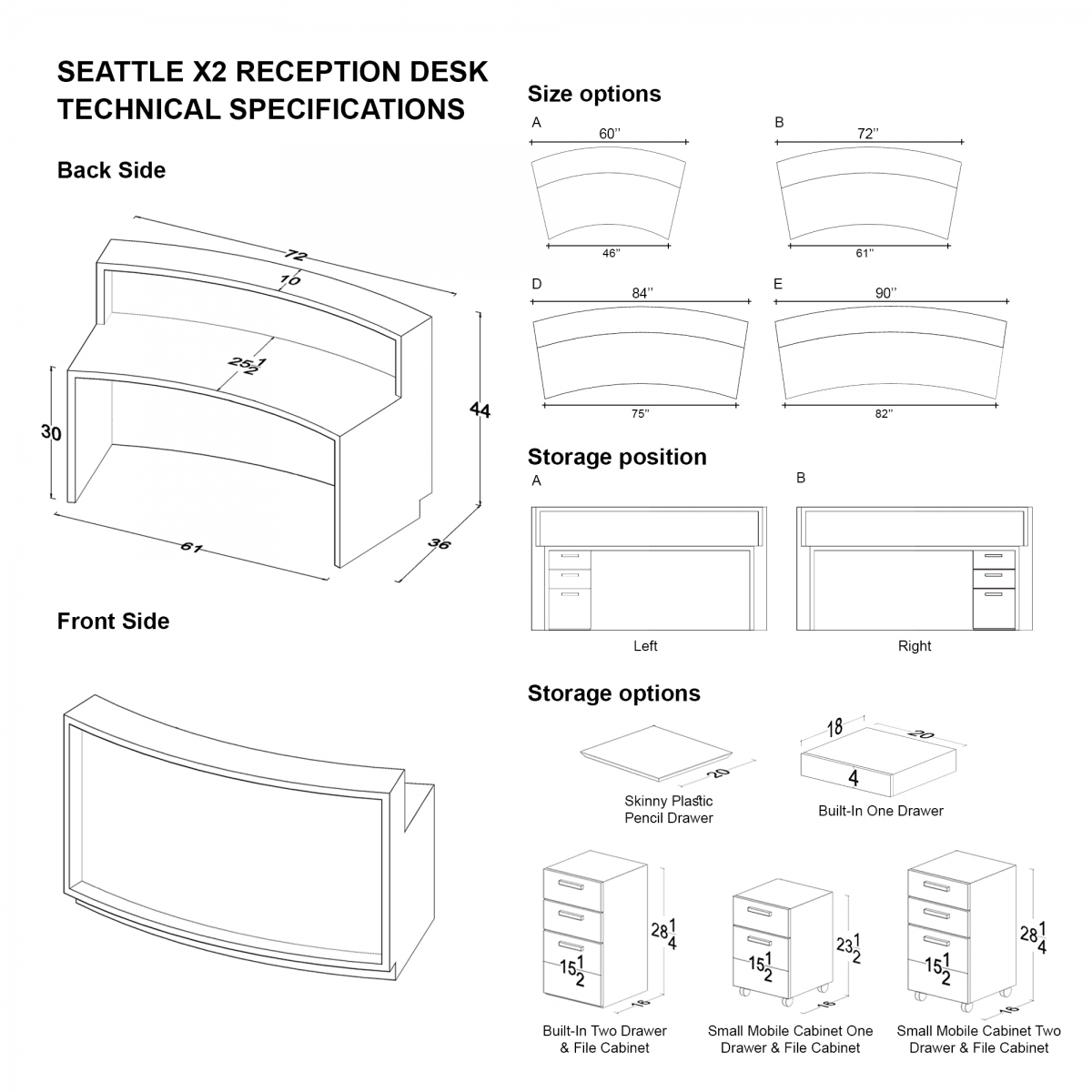 Seattle X2 Custom Reception Desk 