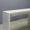 Ahville Laminate Bar Table in white ash laminate finish shown here.