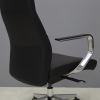 Tufino Conference and Task Chair in black upholstery, shown here