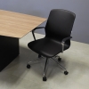 Arpina Conference and Meeting Room Chair in black upholstery, shown here.