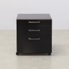 24 inches Naples Mobile Storage in black gloss laminate shown here.
