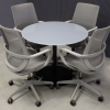 36-inch California Round Conference Table with 1/2