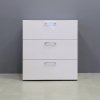 36x20x42 Naples Lateral File Cabinet in white gloss laminate shown here.