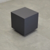 Norfolk Custom Square Side Tables in storm gray matte laminate finish shown here.