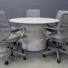 50 inches Aurora Round Conference Table In 1/2
