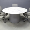 54 inches Aurora Round Conference Table In 1/2