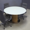 54-inch California Round Conference Table in 1/2