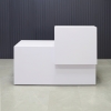 60 inches Los Angeles Reception Desk, right side counter when facing front in white matte laminate counter and desk shown here.