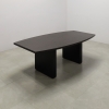 Newton Boat Shape Conference Table With Laminate Top in asian night matte laminate top and base shown here.