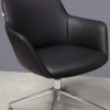 Pavia Guest Chair in black leatherette, shown here.
