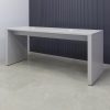 Ahville Laminate Bar Table in folkstone gray laminate finish, with two MX1 powerboxes shown here.
