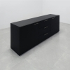 Naples Custom Storage Credenza in black matte laminate credenza and front drawers & doors shown here.