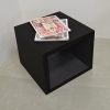 Albany Square Side Table in black traceless laminate shown here.