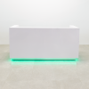 Axis Dallas U Shape Reception Desk in White Gloss Laminate finish included Multi-Color LED lights with remote included. 