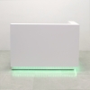 Dallas L Desk 
White Matte Laminate LED