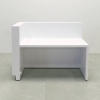 Dallas white matte laminate U shape office reception desk 60 In has Multi-Color LED with remote control included.