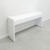 Aspen Console Table is shown here with a White Gloss Laminate Base, with out Top glass. 