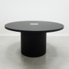 Axis Round Laminate Meeting Table is shown here with a Black Traceless Laminate Base.