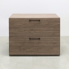 Naples Lateral File Cabinet in hazel walnut (discontinued) laminate shown here.