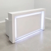 New york straight reception desk with warm white LED shown here.