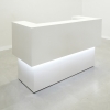 All white matte laminate desk