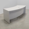 Seattle Curved Executive Office Desk White Ash Matte 