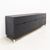 Axis Office Seattle Storage in traceless black finish with bushed aluminum legs