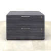 Naples Lateral File Cabinet in storm teakwood laminate shown here.