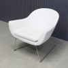 White Leatherette Lounge chair shown here.