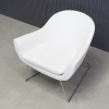 White Leatherette Lounge chair shown here.
